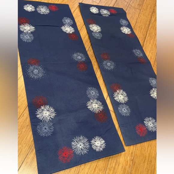 Patriotic 2 Table Runners SET TABLE Topper USA Americana Blue Red White 13 x 36” - Picture 4 of 9